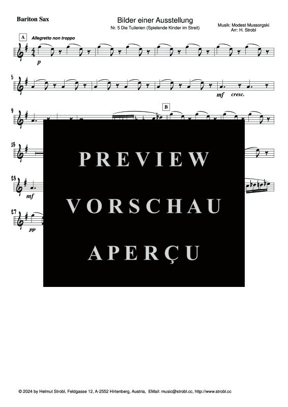 Produktgalerie: Seite 10 von 10 Die Tuilerien, , Saxophon Quintett