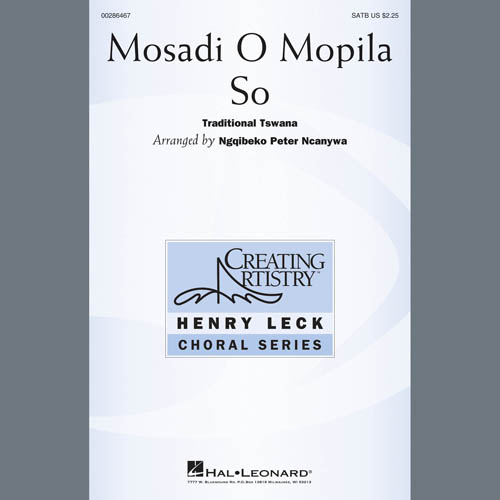 cover: Mosadi O Moplisa So (arr. Peter Ncanywa), Traditional Tswana