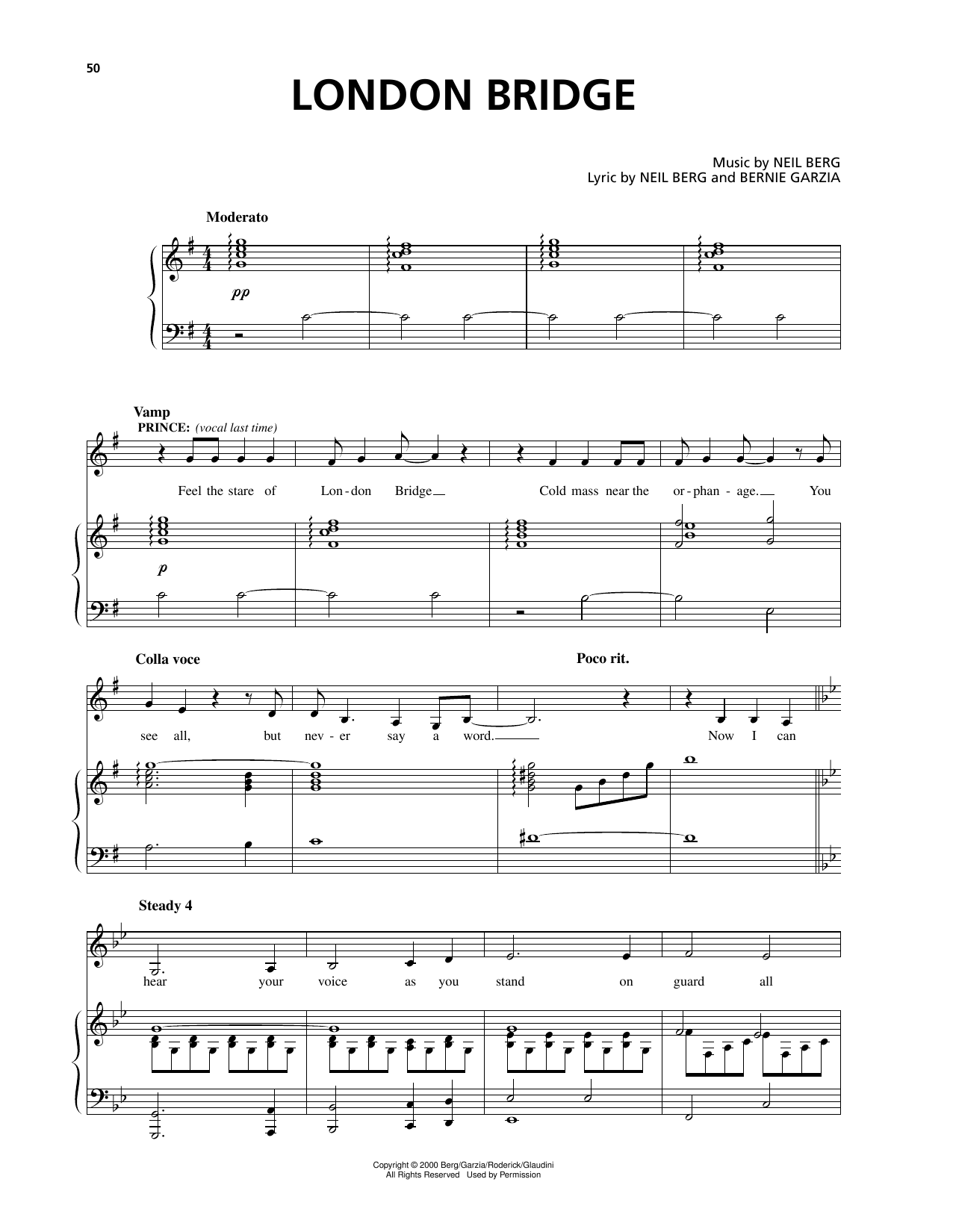 Produktgalerie: Seite 1 von 1 London Bridge (from The Prince And The Pauper), Bernie Garzia, Gesang, Klavier