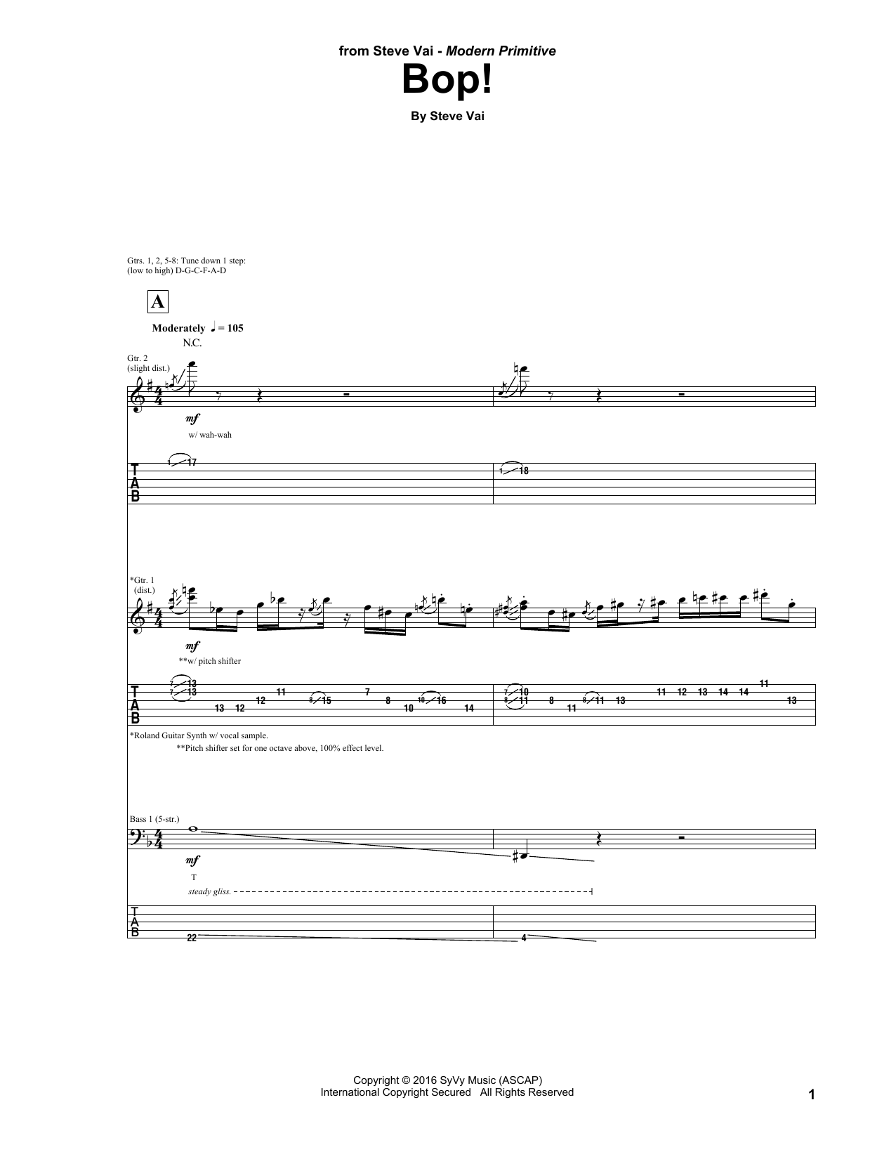 Product gallery: Page 1 of 1 Bop!, Steve Vai