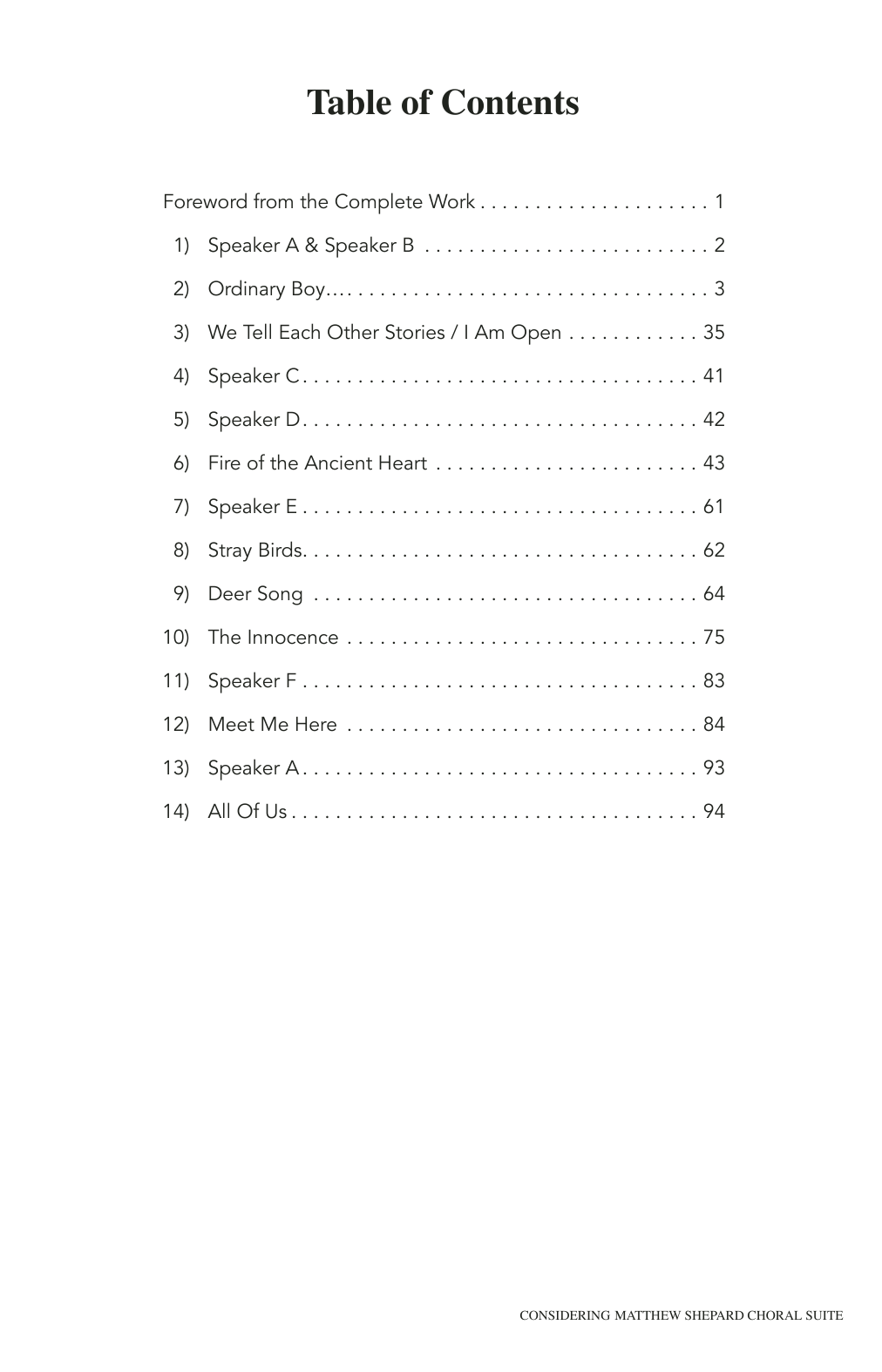 Product picture to: Considering Matthew Shepard: A Choral Suite
