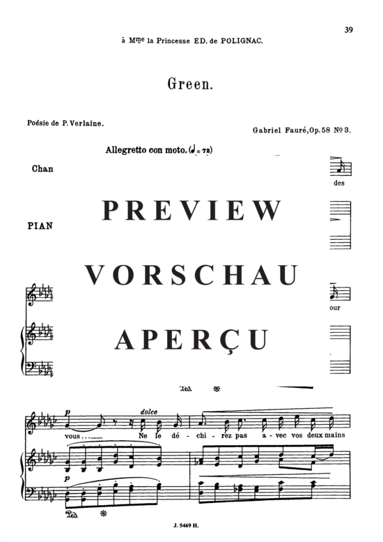 Product gallery: Page 2 of 5 Green Op.58 No.3, , Medium Voice and Piano
