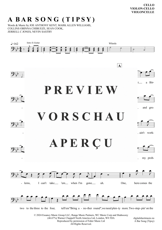 gallery: A Bar Song (Tipsy), Shaboozey, Violoncello