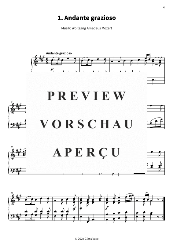 Produktgalerie: Seite 6 von 11 Klaviersonate Nr. 11, KV 331, , Klavier Solo