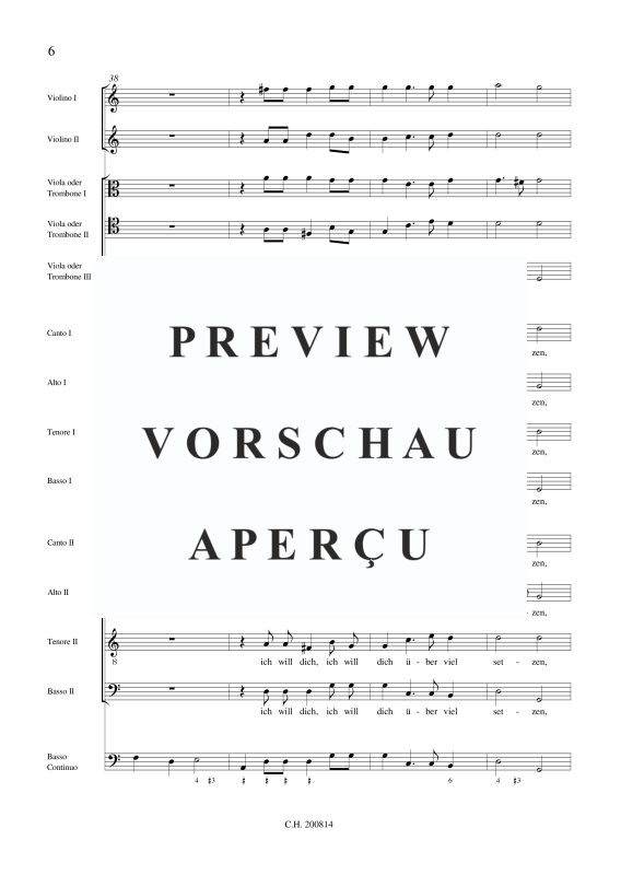gallery: Ei, du frommer und getreuer Knecht, , (Gemischtes Ensemble 8 Stimmen, 2x Violine, 3x Viole oder Trombone, BC)