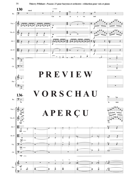 Product gallery: Page 17 of 21 Psaume 23 , , (Bass/Bariton + Orchester, Piano)