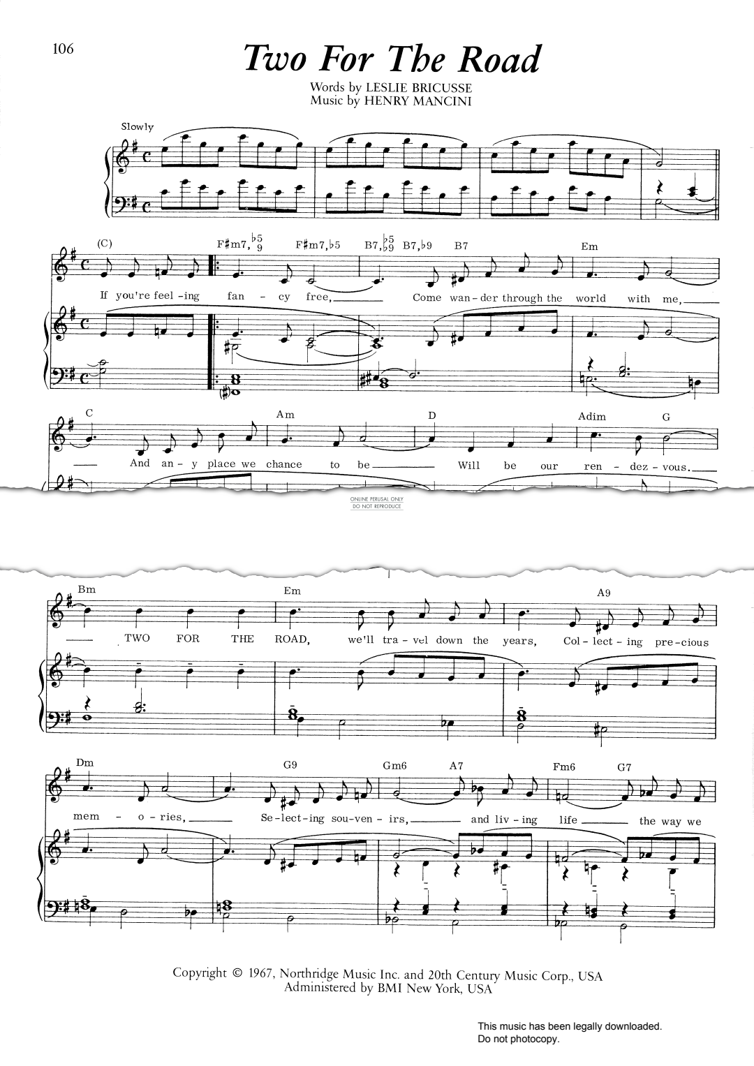 gallery: Two For The Road, Henry Mancini