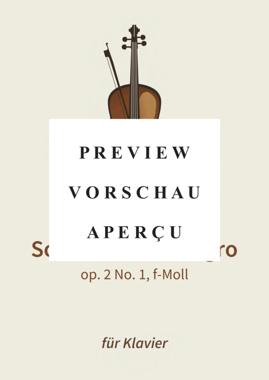 Produktgalerie: Seite 2 von 11 Sonate Nr. 1, Allegro - op. 2 No. 1, f-Moll , , Klavier Solo