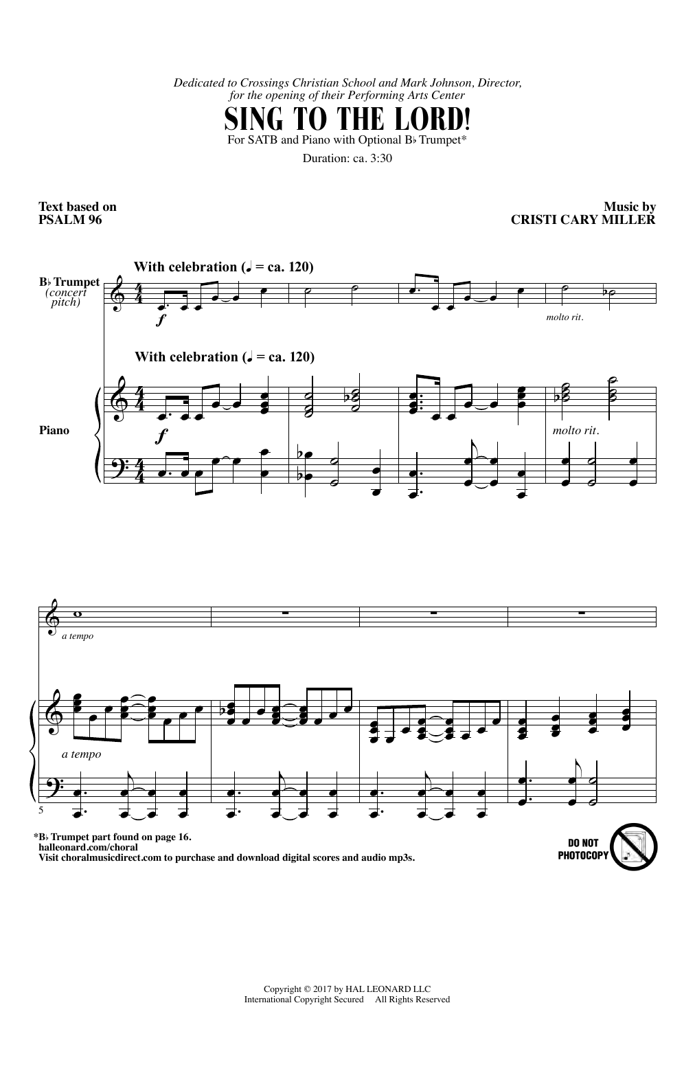 Produktbild zu: Sing To The Lord!