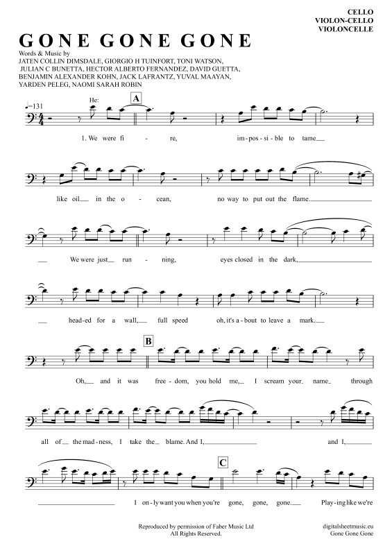 Produktbild zu: Gone Gone GoneDavid Guetta, Teddy Swims, Tones And I