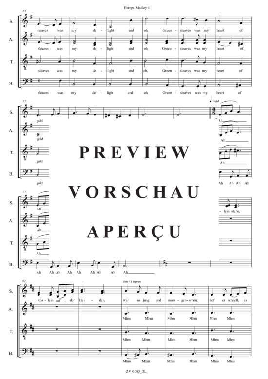 gallery: Europa_Medley , , (Gemischter Chor SATB)