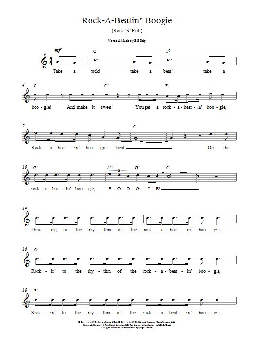 Produktgalerie: Seite 1 von 1 Rock A Beatin Boogie, Bill Hayley, Melodieinstrument