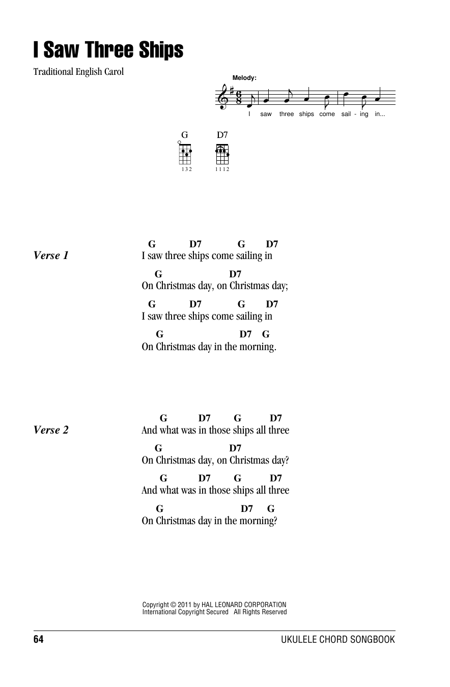Product gallery: Page 1 of 1 I Saw Three Ships, Traditional English Carol