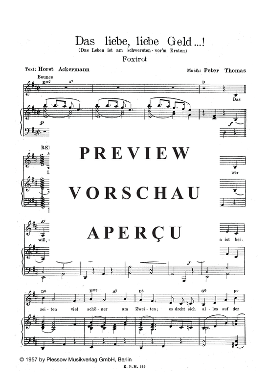 Produktgalerie: Seite 3 von 3 Das liebe, liebe Geld, , Klavier und Gesang