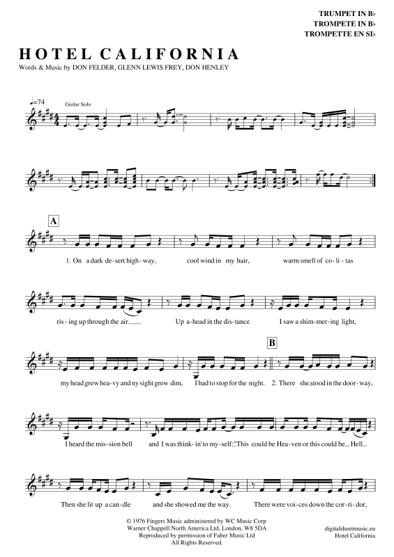 Produktbild zu: Hotel CaliforniaEagles