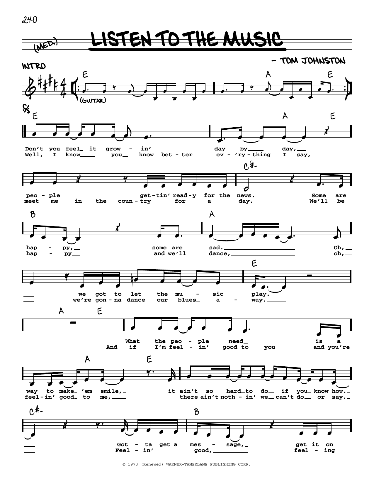 Product picture to:  Listen To The Music - The Doobie Brothers