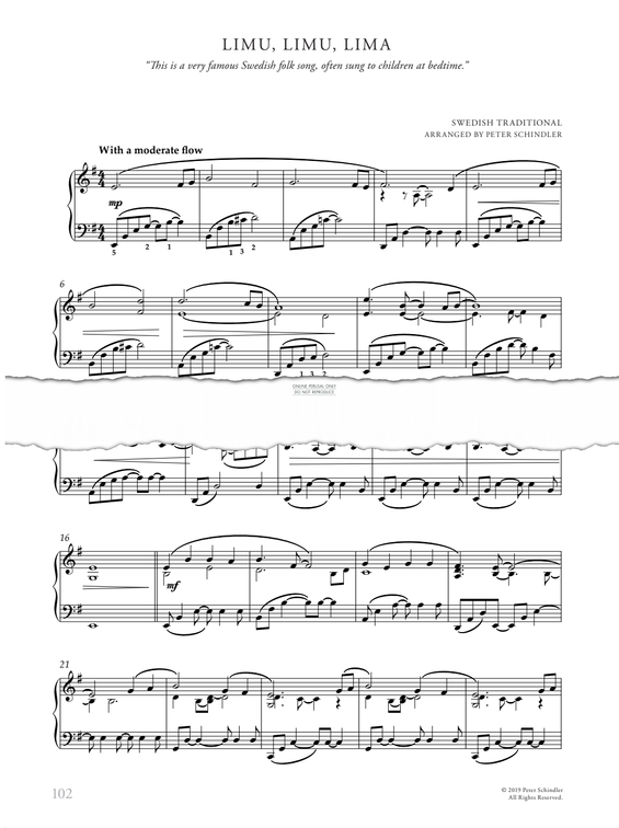Produktgalerie: Seite 1 von 1 Limu, limu, lima, Swedish Traditional, Klavier