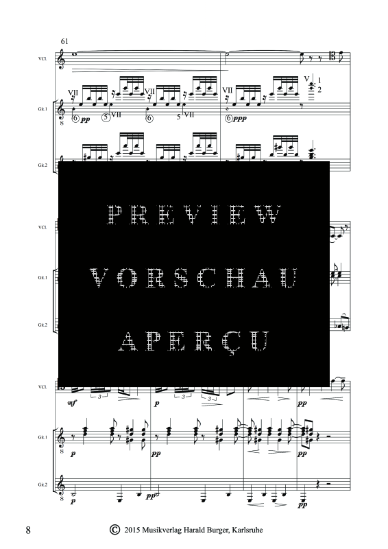 gallery: Dance Orientale Opus 2 Nr. 2, , Trio für 2 Gitarren & Violoncello