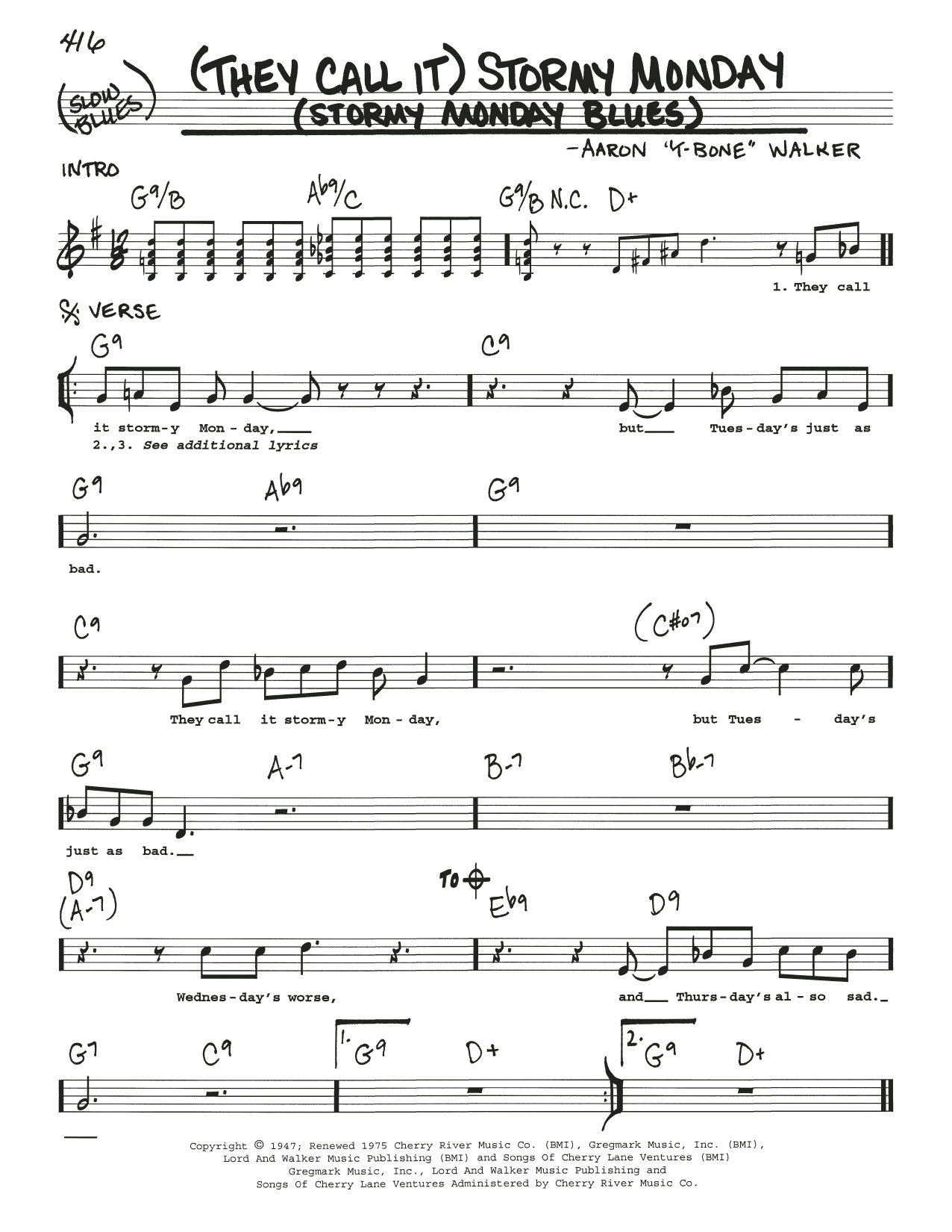 Produktbild zu: (They Call It) Stormy Monday (Stormy Monday Blues)