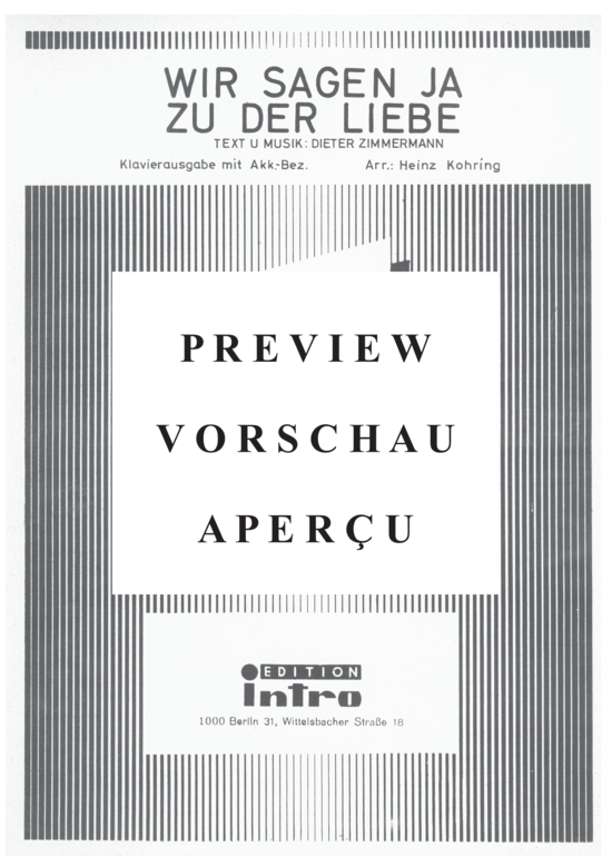 Produktgalerie: Seite 2 von 4 Wir sagen ja zu der Liebe, Carpendale, 	Howard, Klavier und Gesang
