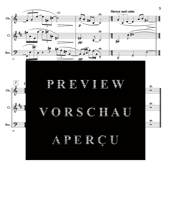 Product gallery: Page 11 of 11 I come from where the Lotus Flower blooms, , (woodwind trio oboe, clarinet and bassoon)