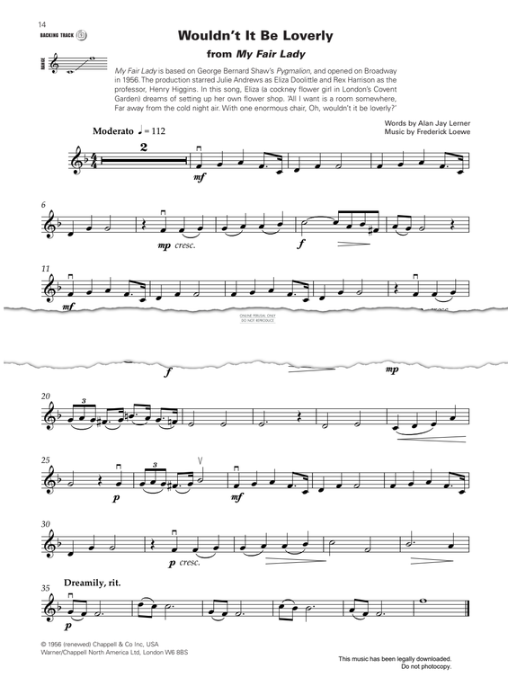 Product gallery: Page 1 of 1 Wouldn't It Be Loverly? (from 'My Fair Lady'), Frederick Loewe