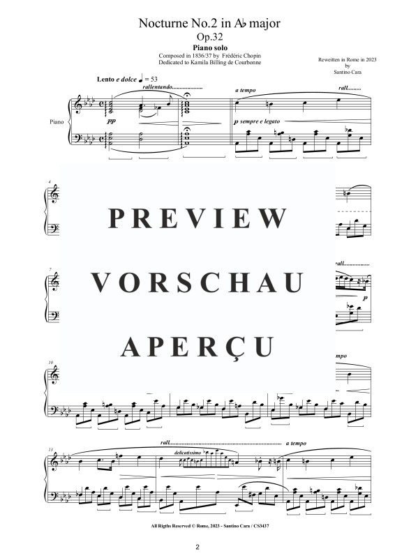 Produktgalerie: Seite 3 von 8 Nocturne Nr. 2 As-Dur op. 32, , Klavier Solo