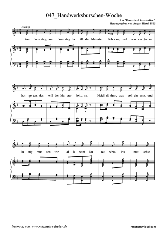 Product gallery: Page 1 of 3 Handwerksburschen-Woche , , Piano and Voice