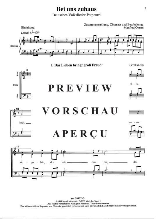 Product gallery: Page 2 of 7 Bei uns zuhaus , , (mixed choir + piano)