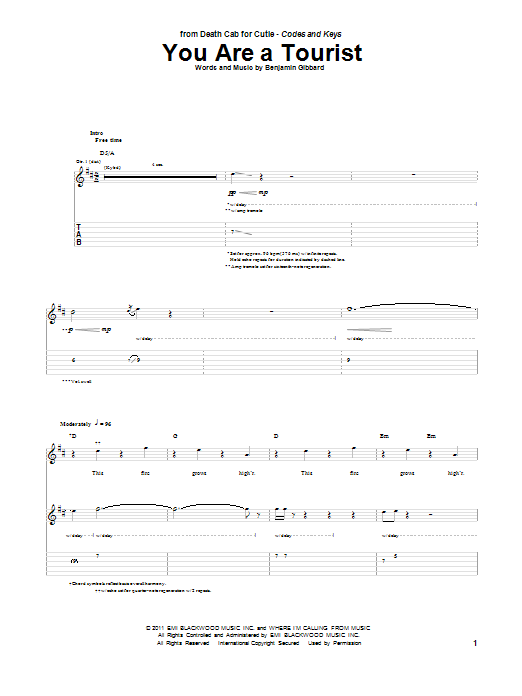 Product gallery: Page 1 of 1 You Are A Tourist, Death Cab For Cutie
