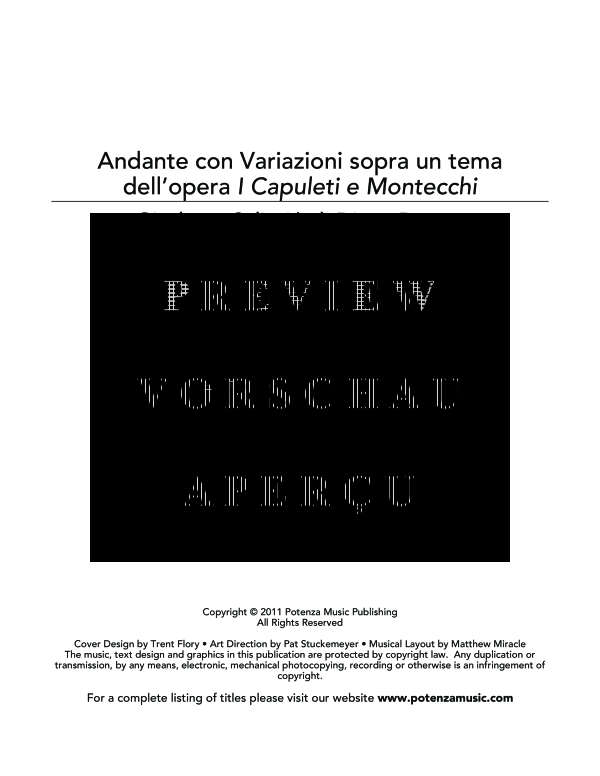 gallery: Andante con Variazioni sopra un tema dell´opera I Capuleti e Montecchi, , (clarinet in Bb and piano)