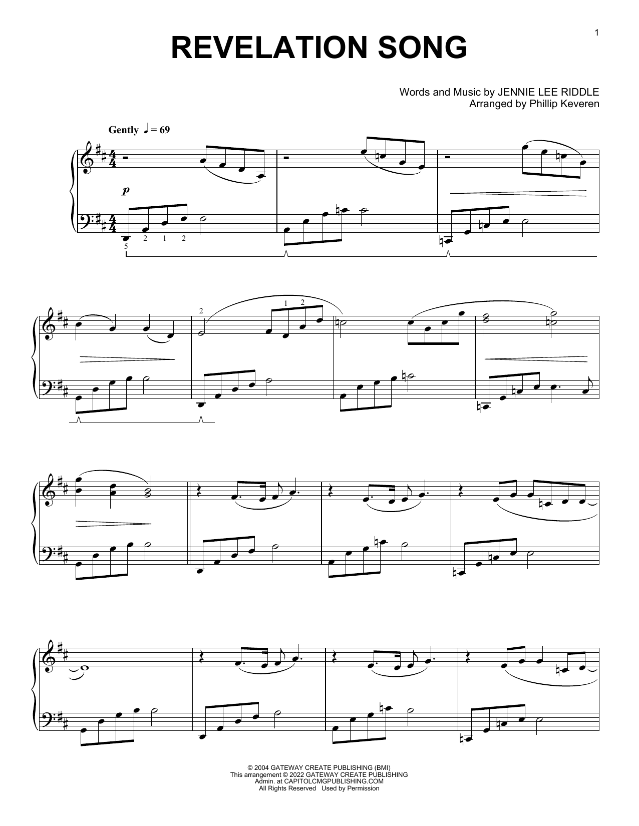 Produktbild zu: Revelation Song [Classical version] (arr. Phillip Keveren)