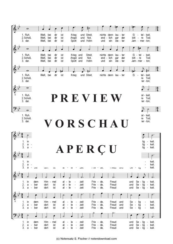 Produktgalerie: Seite 3 von 3 Welt ade, ich bin dein müde , , (Gemischter Chor)
