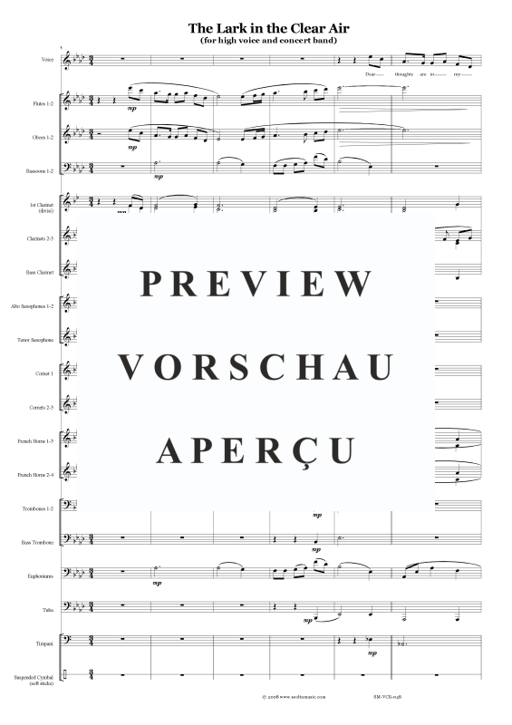 Produktgalerie: Seite 4 von 11 The Lark in the clear air, , Solo Gesang und Concert Band