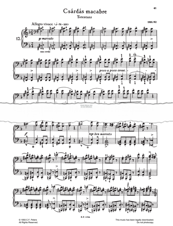 Produktgalerie: Seite 1 von 1 Czárdás Macabre - Totentanz, Franz Liszt, Klavier