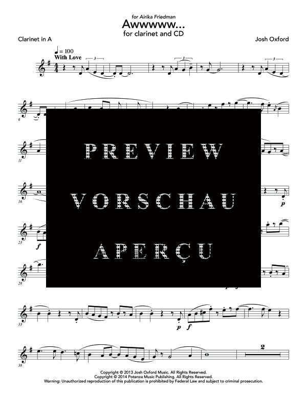 Product gallery: Page 5 of 11 Awwwww..., , (Clarinet in A and CD)