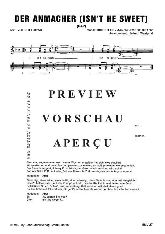 gallery: Der Anmacher (Isnt he sweet) , 	Grips Ensemble,  (Klavier + Gesang)