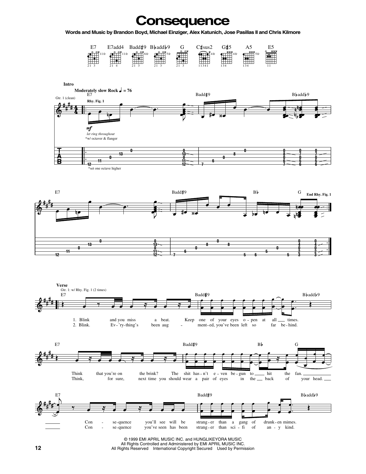 Produktgalerie: Seite 1 von 1 Consequence, Incubus, Gitarre