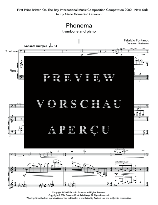 Product gallery: Page 5 of 11 Phonema, , (trombone and piano)