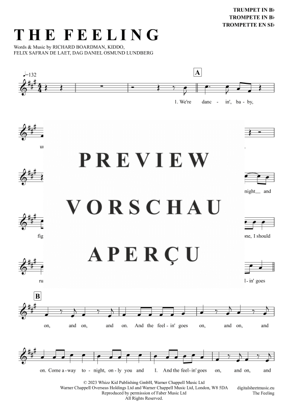 Produktgalerie: Seite 2 von 4 The Feeling, Frequencies, Lost, Trompete in B