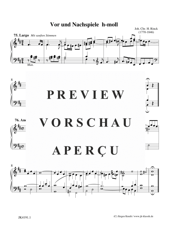 gallery: Vor und Nachspiele H-Moll 3 Stück, , Orgel Solo
