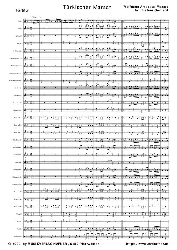 Product gallery: Page 1 of 11 Türkischer Marsch, , (large wind orchestra)
