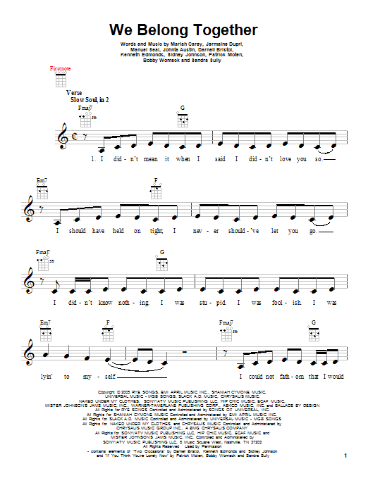 Product gallery: Page 1 of 1 We Belong Together, Mariah Carey
