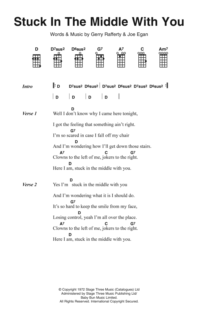 Product gallery: Page 1 of 1 Stuck In The Middle With You, Stealers Wheel