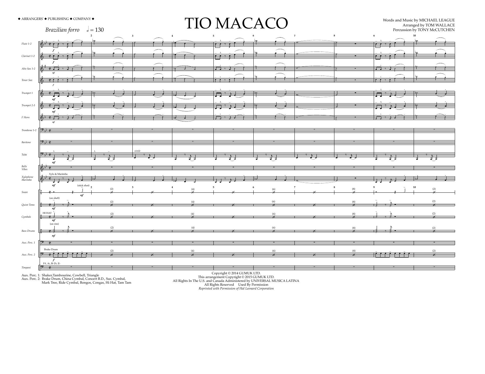 Produktgalerie: Seite 1 von 1 Tio Macaco - Full Score, Tom Wallace, Ensemble