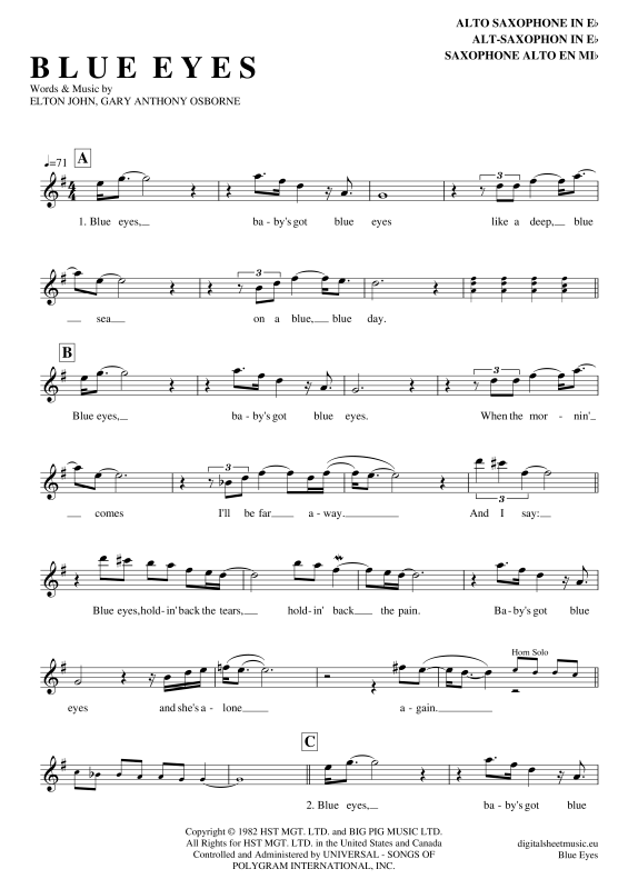 Produktbild zu: Blue EyesElton John