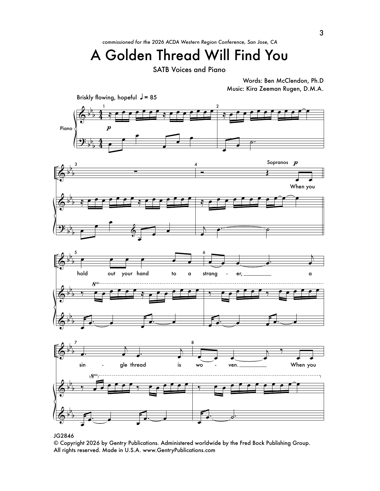 Produktgalerie: Seite 1 von 1 A Golden Thread Will Find You, Kira Zeeman Rugen, Chor