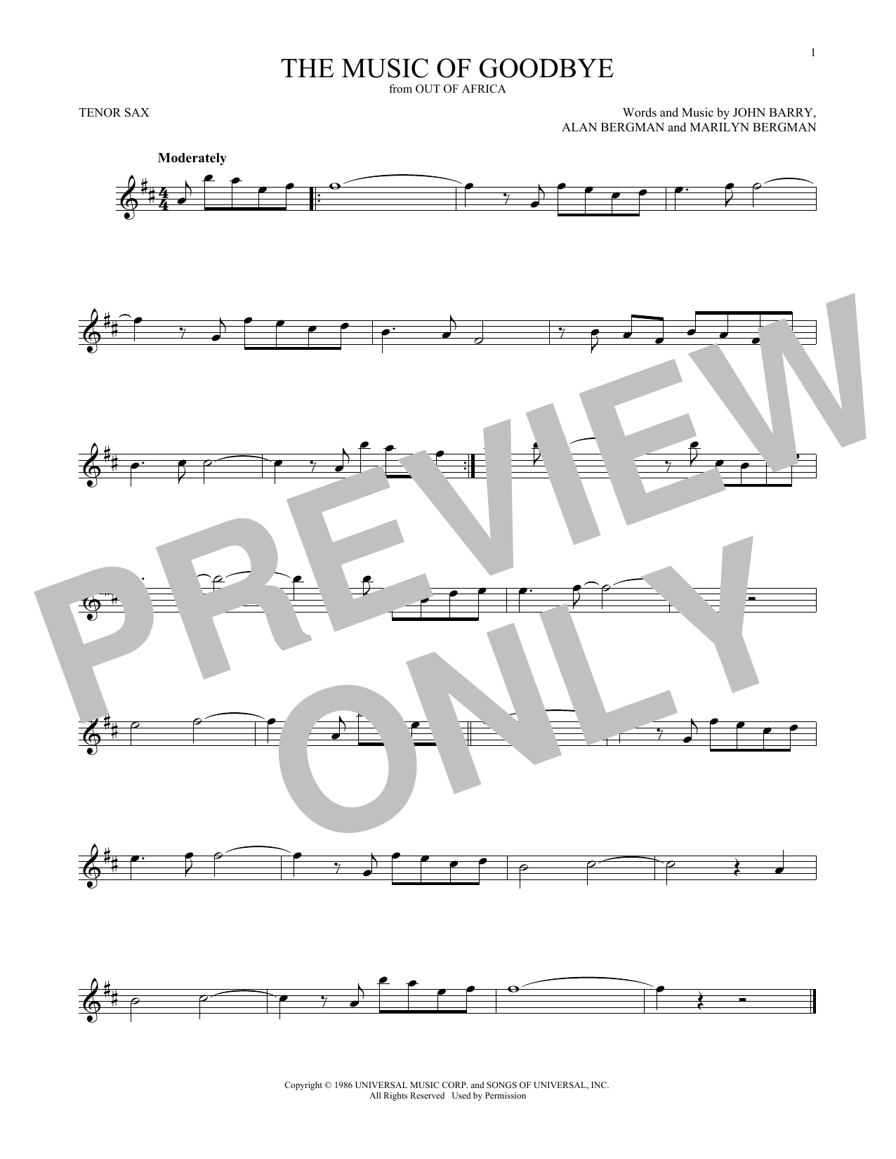 Product gallery: Page 1 of 1 The Music Of Goodbye, John Barry