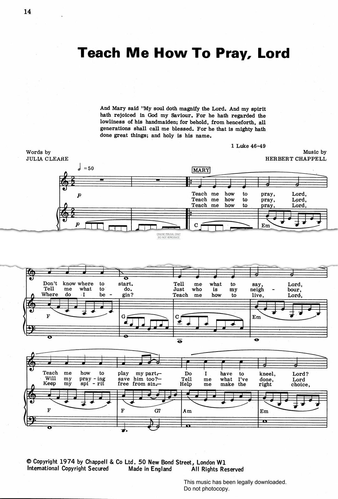 Product picture to: Teach Me How To Pray, Lord (from 'Carols For Today')
