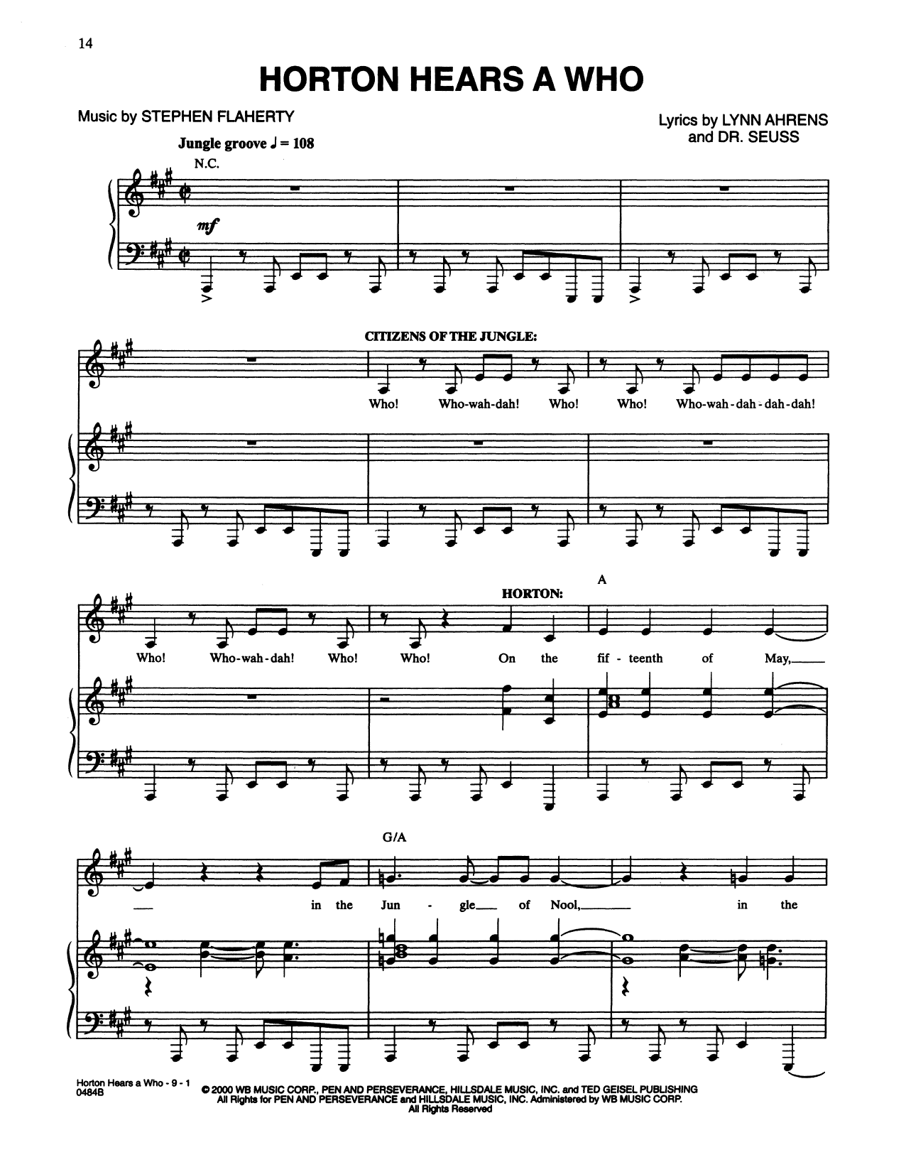 Produktbild zu: Horton Hears A Who (from Seussical The Musical)